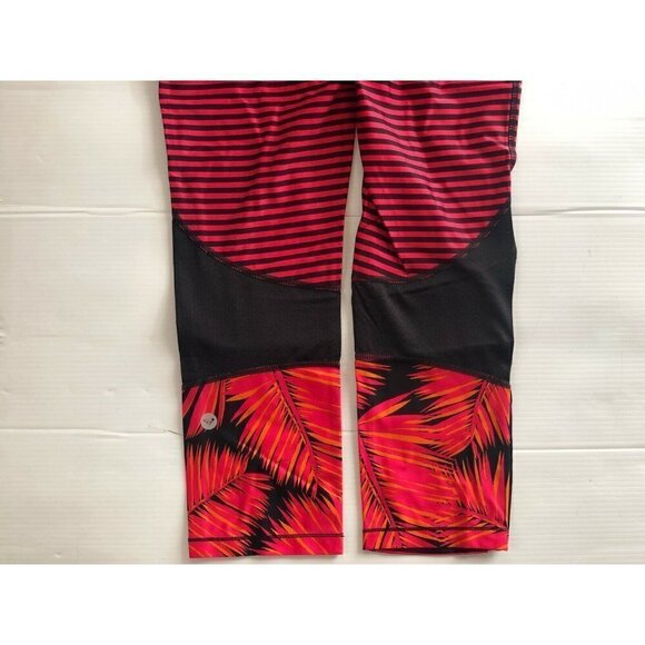 Roxy Women's Relay Running Active Dry Flight Striped Capri Pants Size S M BCH4 - Picture 7 of 11